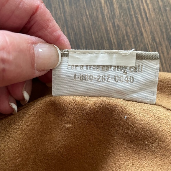 VINTAGE COLDWATER CREEK FAUX SUEDE JACKET/SHACKET, Camel Brown, See Measurements - Picture 12 of 14